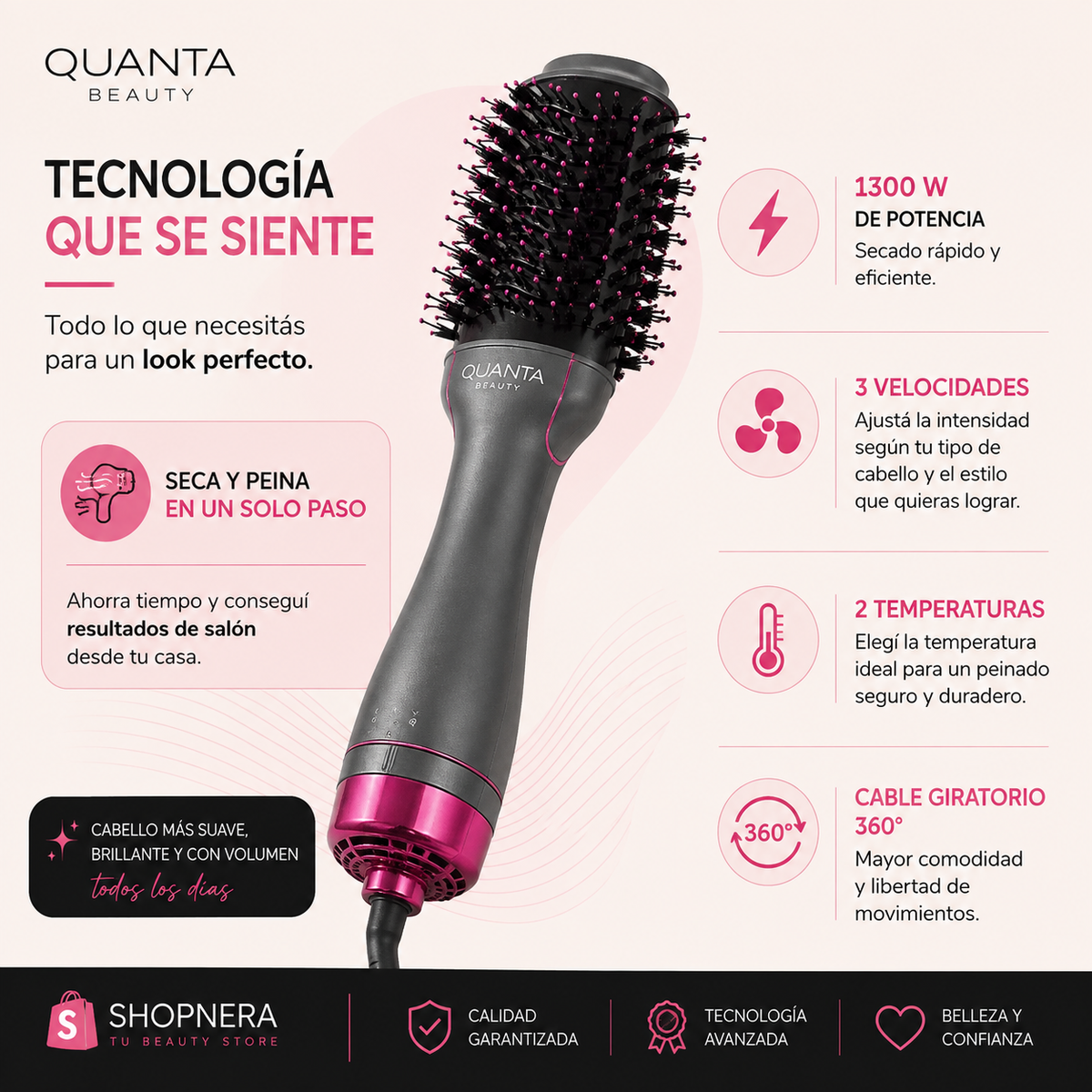 Cepillo secador Quanta