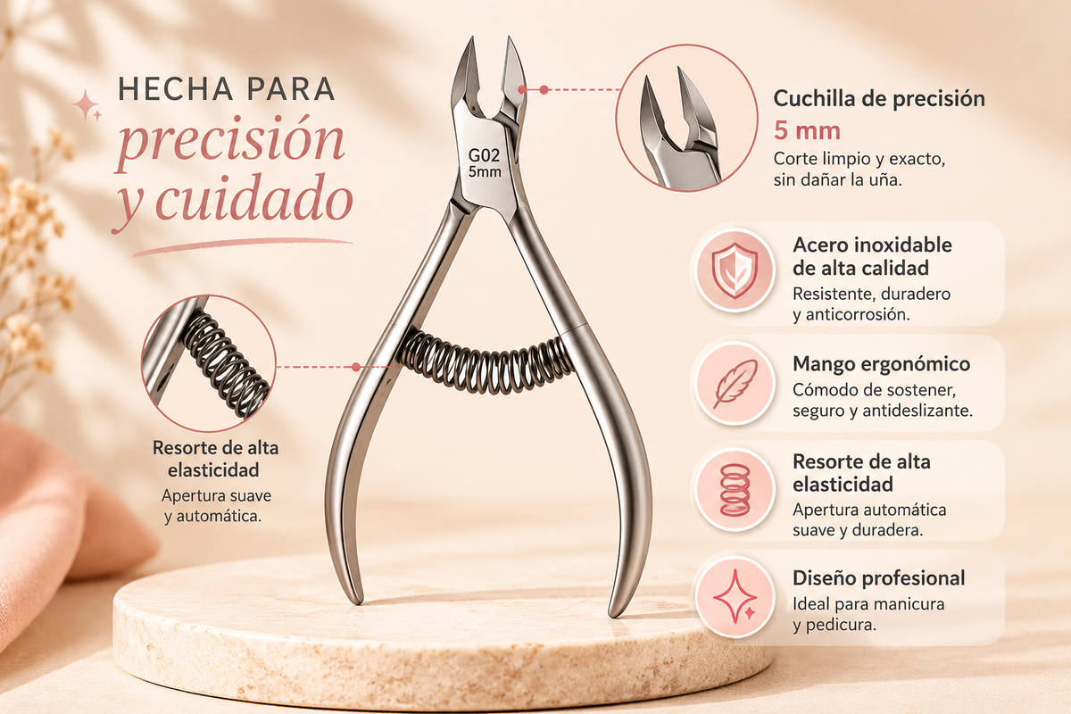 Cortacutículas Profesional de Precisión Acero Inoxidable